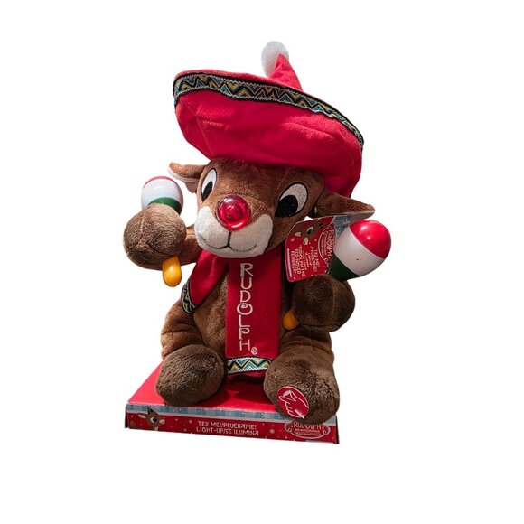 Animated Dan Dee Rudolph the Red Nosed Reindeer Christmas Plush - Picture 2 of 9